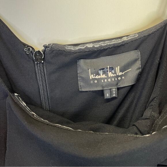 Nicole Miller Structured One Shoulder dress black - 8 - Picture 7 of 13